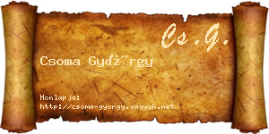 Csoma György névjegykártya